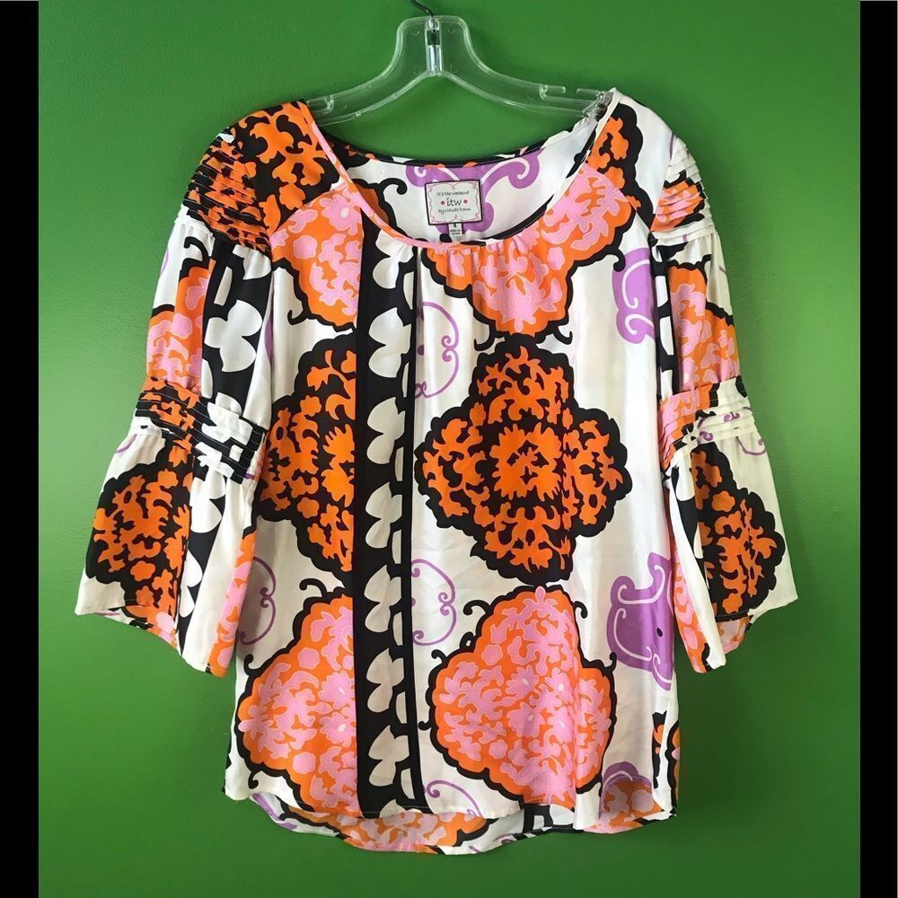 IT’S THE WEEKEND by Claude Brown graphic blouse